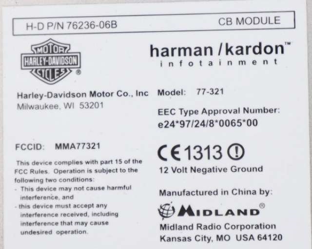 MC, Styreenhet til MC Harley-Davidson FLHTCU Electra Glide Ultra Classic 0-->> (HARLEY|76236-06B|)