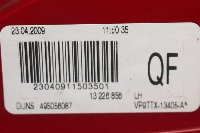 Baklykt venstre til Opel Insignia A 2009-2014 (GM|13 226 856|)