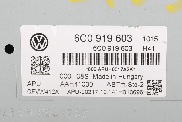 Bilstereo betjeningspanel til VW Polo 2014-2017 (Type V, Fase 2) (VAG|6C0 919 603|)