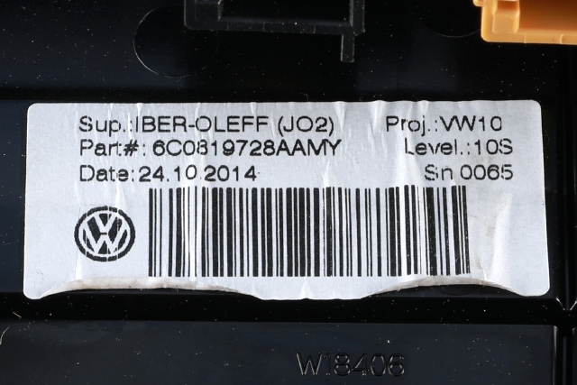 Dashbord friskluftdyse midtkonsoll til VW Polo 2014-2017 (Type V, Fase 2)  