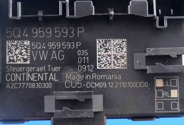 Styreenhet dør venstre foran til VW Caddy 2020-->> (Type IV) (VAG|5Q4 959 593 P|)