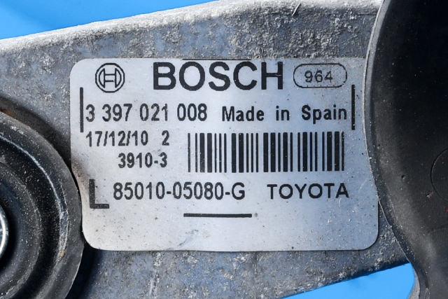 Viskermotor frontrute komplett m/overføring til Toyota Avensis 2009-2015 (Type III, Fase 1) (BOSCH|0 390 241 642|85110-05070-A|)
