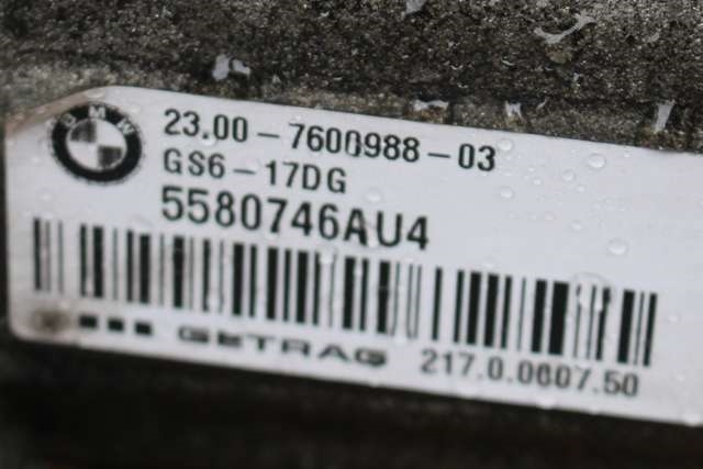 Girkasse manuell 6-trinn til BMW 1-Serie 2011-2015 (Fase 1) (F20/F21) (F20/F21) (GETRAG|5580746-AU4|23.00-7 600 988|)