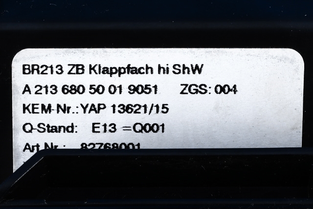 Dashbord friskluftdyse til Mercedes E-Klasse 2016-2023 (W213) (W213) (MERCEDES|A 213 680 50 01|)