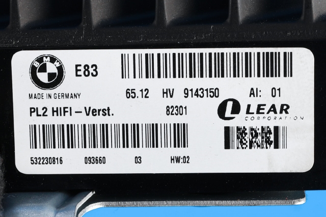 Bilstereo forsterker til BMW X3 2007-2010 (Fase 2) (E83) (E83) (BMW|9 143 150|)