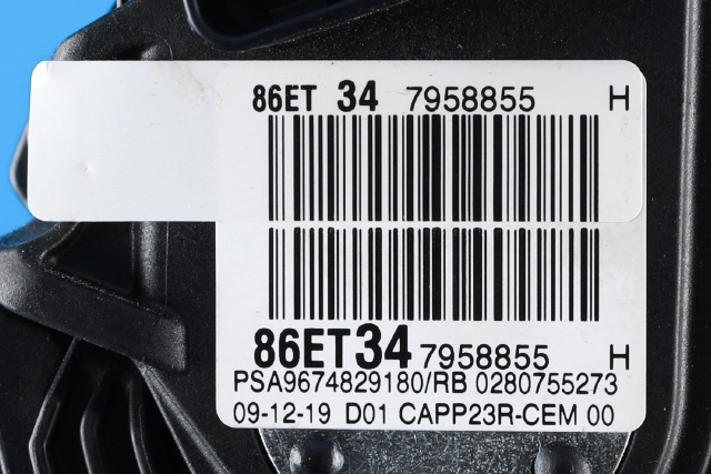 Pedal gass til Peugeot 3008 2016-->> (Type II) (BOSCH|0 280 755 273|96 748291 80|)