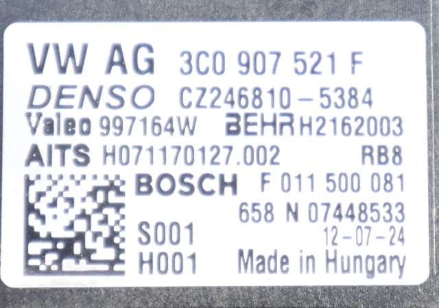 Varmeapparat motor til VW Tiguan 2011-2016 (Type I, Fase 2)  (VAG|3C1 820 015 T|)