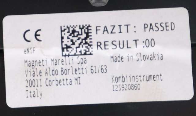 Instrumentpanel til Seat Mii electric 2019-->> (VAG|12S 920 860|)