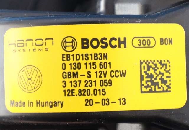 Varmeapparat motor til Seat Mii electric 2019-->>  (VAG|12E 820 015|)