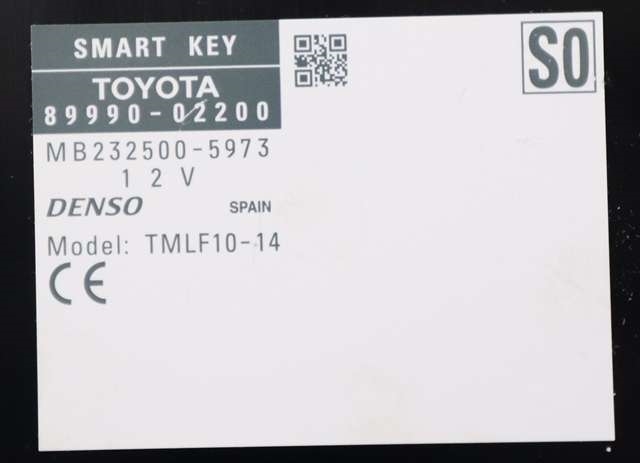 Styreenhet nøkkelfri/keyless til Toyota Auris 2013-2015 (Type II, Fase 1)  (TOYOTA|89990-02200|)