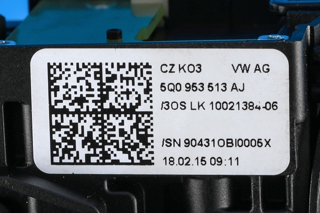 Bryter combi til VW e-Golf 2014-2017 (Fase 1)  (VAG|5Q0 953 507 EC|)