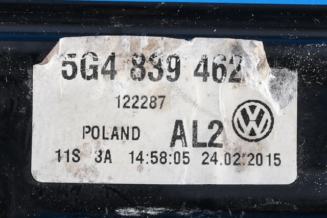 Ruteheis høyre bak til VW e-Golf 2014-2017 (Fase 1)  (VAG|5G4 839 462 C|)
