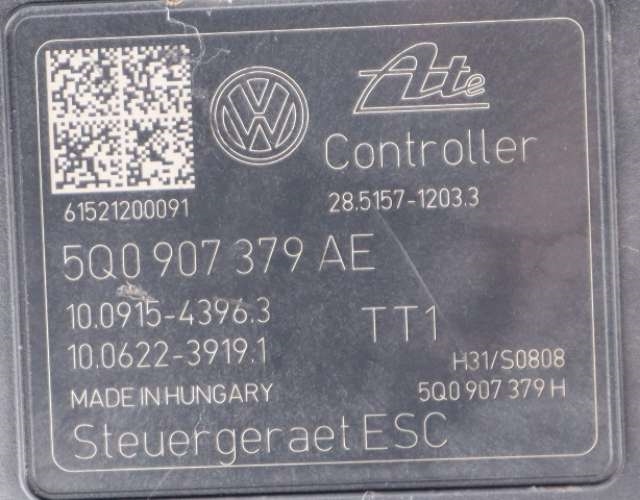 ABS sentral til VW e-Golf 2014-2017 (Fase 1) (VAG|5Q0 614 517 AK|5Q0 907 379 AE|)