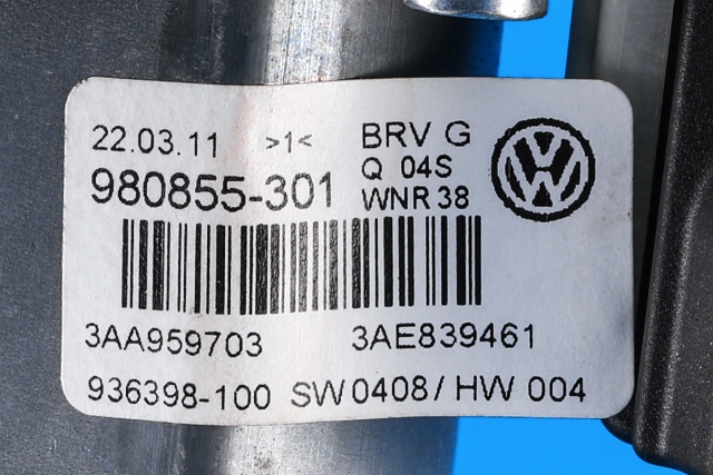 Ruteheis, kun motor, venstre bak til VW Passat 2011-2015 (B7) (B7) (VAG|3AA 959 703|)