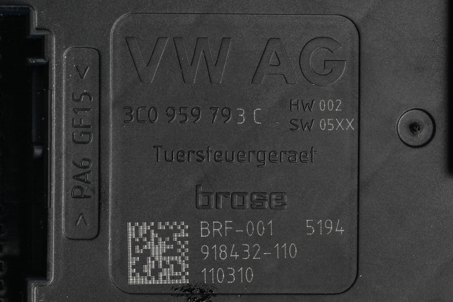 Ruteheis, kun motor, venstre foran til VW Passat 2011-2015 (B7) (B7) (VAG|3AA 959 701 A|)