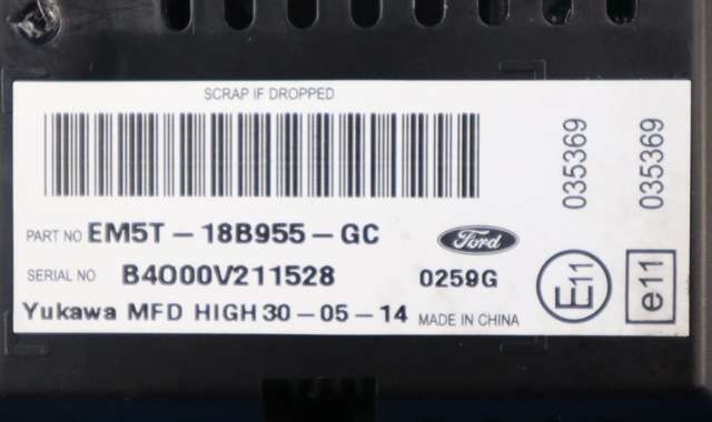 Instrument kjørecomputer til Ford Focus 2011-2014 (Type III, Fase 1)  (FORD|EM5T-18B955-GC|)