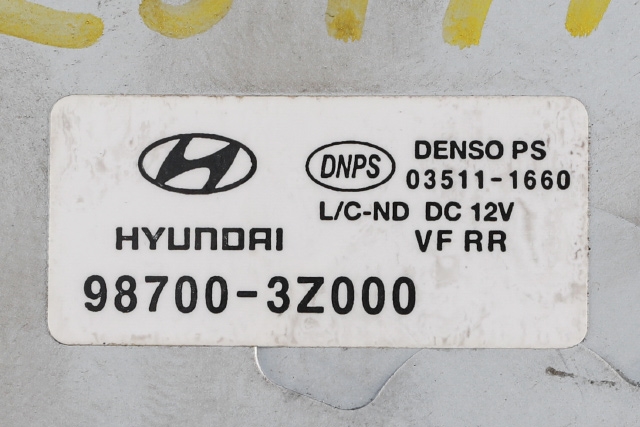 Viskermotor bakrute til Hyundai i40 2012-2017  (DENSO|03511-1660|98700-3Z000|)