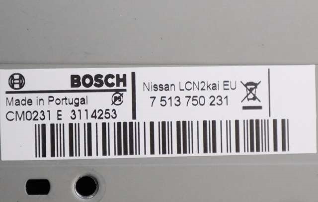 Bilstereo navigasjon til Nissan Qashqai 2014-2021 (Type II)  (BOSCH|7 513 750 231|25915-4ET3A|)