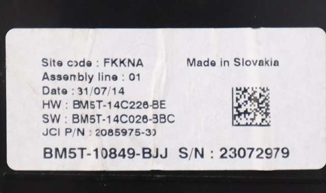 Instrumentpanel til Ford Focus 2011-2014 (Type III, Fase 1) (FORD|BM5T-10849-BJJ|)
