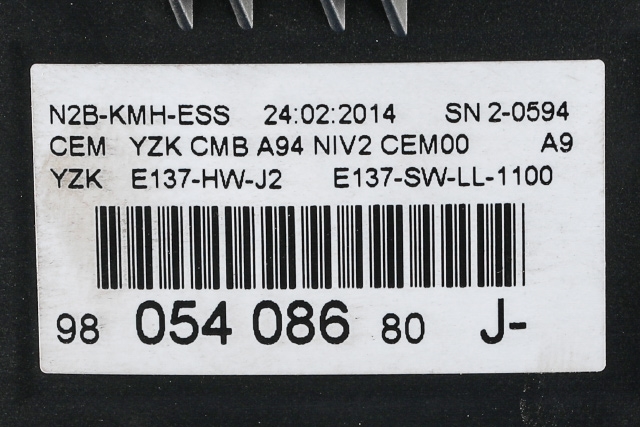 Instrumentpanel til Peugeot 2008 2013-2019 (Type I)  (PEUGEOT|98 054086 80|)