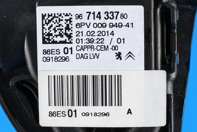 Pedal gass til Peugeot 2008 2013-2019 (Type I)  (HELLA|6PV 009 949-41|96 714337 80|)
