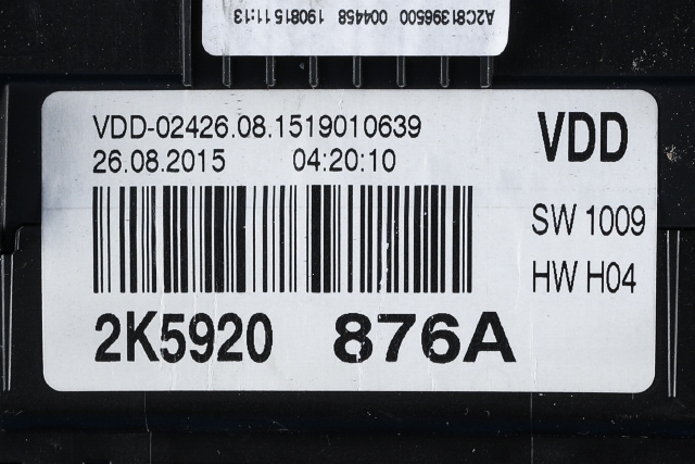 Instrumentpanel til VW Caddy 2015-2020 (Type III, Fase 3) (VAG|2K5 920 876 A|)