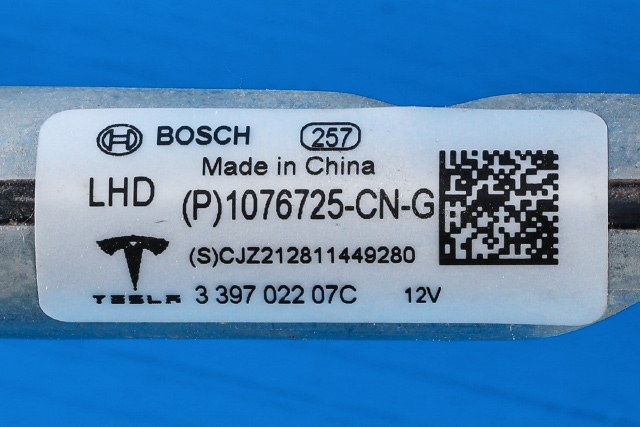 Viskermotor frontrute komplett m/overføring til Tesla Model 3 2018-2023 (Fase 1)  (TESLA|1076725-CN-G|)
