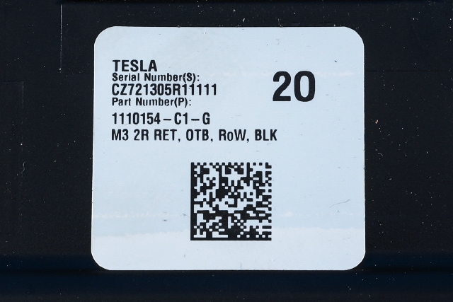 Sikkerhetsbelte bak venstre til Tesla Model 3 2018-2023 (Fase 1) (TESLA|1110154-C1-G|)
