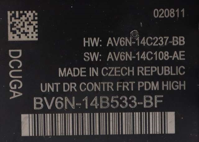 Styreenhet dør høyre foran til Ford Focus 2011-2014 (Type III, Fase 1)  (FORD|BV6N-14B533-BF|)