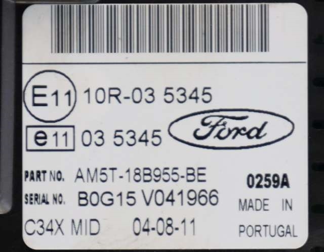Instrument kjørecomputer til Ford Focus 2011-2014 (Type III, Fase 1)  (FORD|AM5T-18B955-BE|)