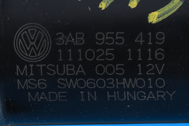 Viskermotor frontrute komplett m/overføring til VW Passat 2011-2015 (B7) (B7) (VAG|3AB 955 023|3AB 955 419|)