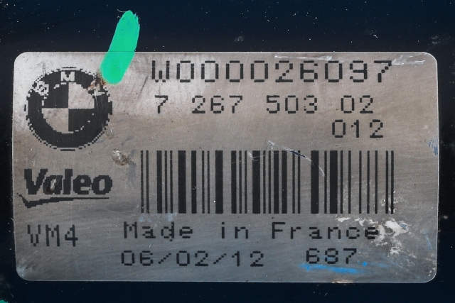 Viskermotor frontrute komplett m/overføring til BMW 1-Serie 2011-2015 (Fase 1) (F20/F21) (F20/F21) (BMW|7 267 503|)