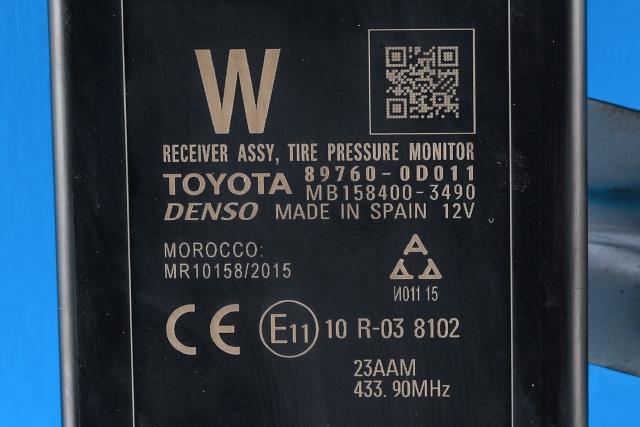 Sensor dekktrykk til Toyota Yaris 2014-2020 (Type III, Fase 2) (TOYOTA|89760-0D011|)
