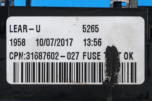 Sikringsboks til Volvo V90 / V90 CC / S90 2016-->>  (VOLVO|31687602|)