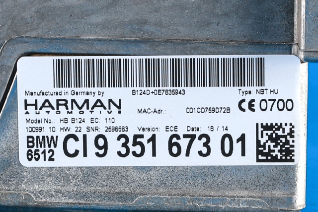 Bilstereo navigasjon til BMW i3 2013-2022 (BMW|9 351 673|)