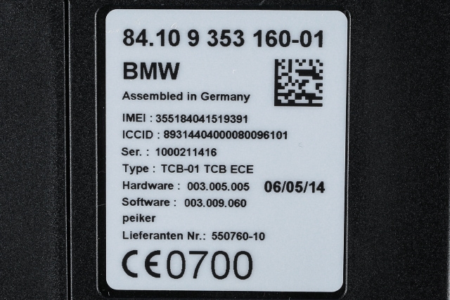 Bilstereo diverse til BMW i3 2013-2022  (BMW|84.10-9 353 160|)