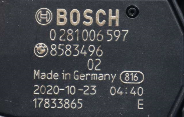 Luftmengde/luftmassemåler til BMW 3-Serie 2018-->> (G20) (G20) (BOSCH|0 281 006 597|8 583 496|)