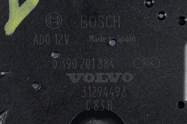 Viskermotor bakrute til Volvo V40 2012-2019  (BOSCH|0 390 201 884|31294492|)