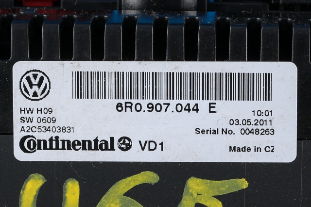 Varmeapparat betjening til VW Polo 2009-2014 (Type V, Fase 1)  (VAG|6R0 907 044 E|)