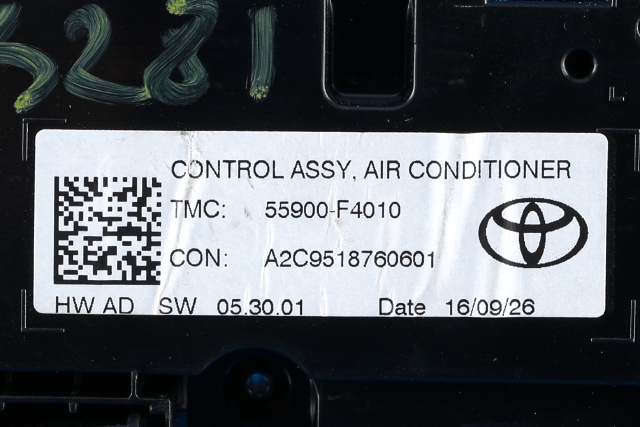 Varmeapparat betjening til Toyota C-HR 2016-->>  (TOYOTA|55900-F4010|)