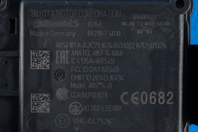 Sensor radar til Toyota C-HR 2016-->>  (TOYOTA|88210-F4010|)