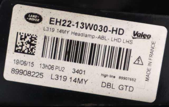 Frontlykt venstre xenon til Land Rover Discovery 2009-2017 (Type IV)  (LAND ROVER|EH22-13W030-HD|)