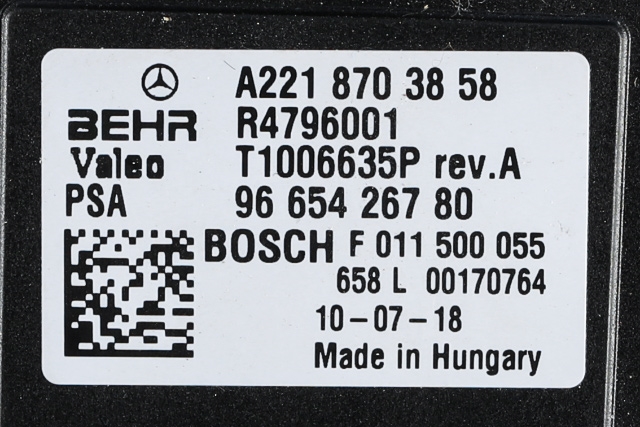 Varmeapparat motor bak til Mercedes ML 2005-2011 (W164) (W164) (MERCEDES|A 164 830 00 08|)