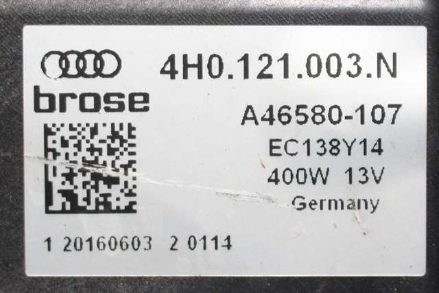 Kjølevifte til Audi A6 2014-2018 (Type IV, Fase 2) (C7) (C7) (VAG|4H0 121 003 N|)
