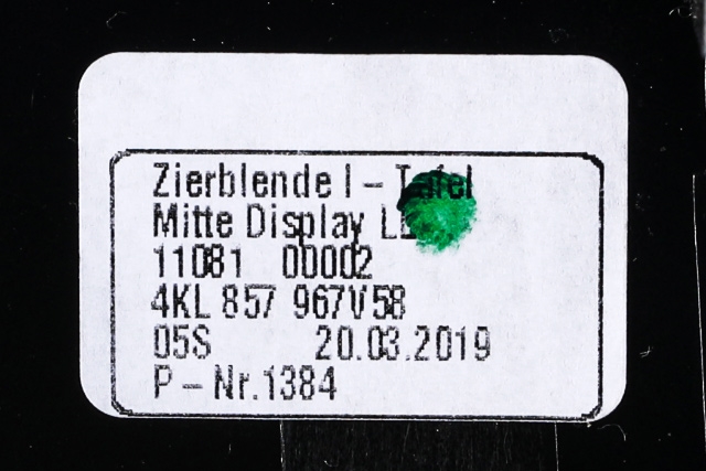 Dashbord diverse til Audi e-tron 2018-->>  (VAG|4KL 857 967|)