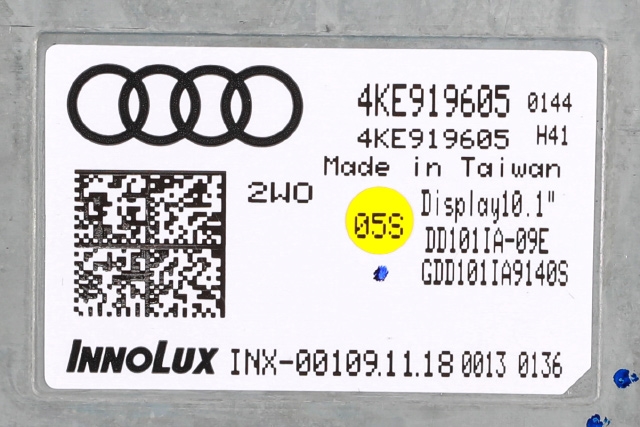 Multimedia display (MCU - Media Controller Unit) til Audi e-tron 2018-->> (VAG|4KE 919 605|)