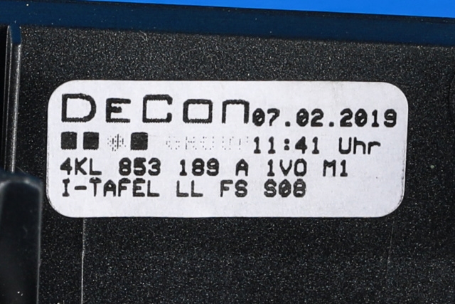 Dashbord diverse til Audi e-tron 2018-->> (VAG|4KL 853 189 A|)