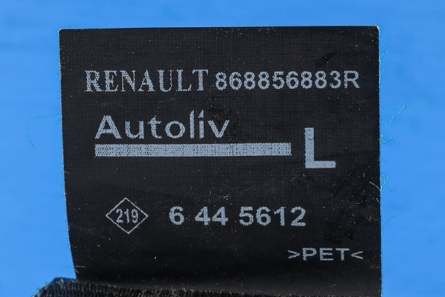 Sikkerhetsbelte foran venstre til Renault Clio 2016-2019 (Type IV, Fase 2)  