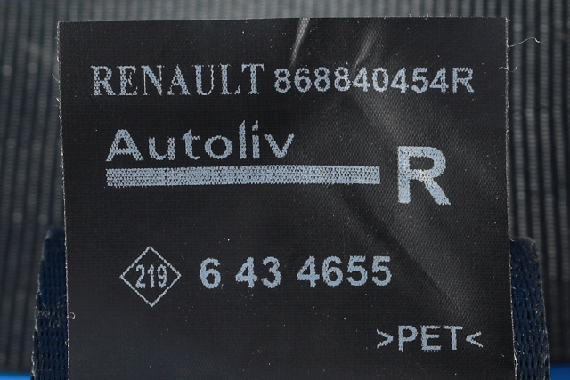 Sikkerhetsbelte foran høyre til Renault Clio 2016-2019 (Type IV, Fase 2)