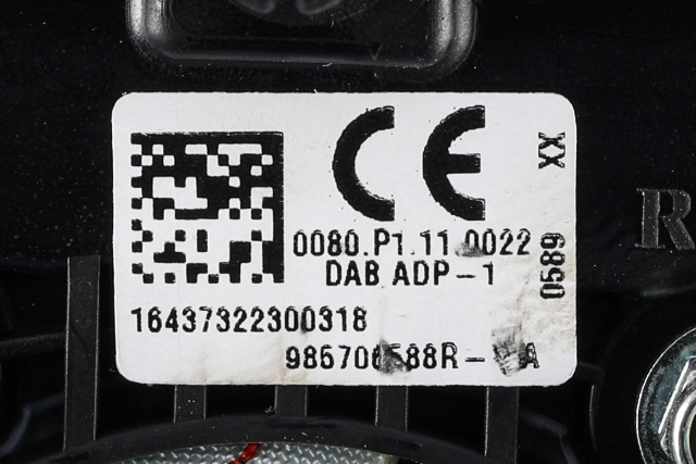 Airbag rattpute til Renault Clio 2016-2019 (Type IV, Fase 2) (RENAULT|9857 06588R|)